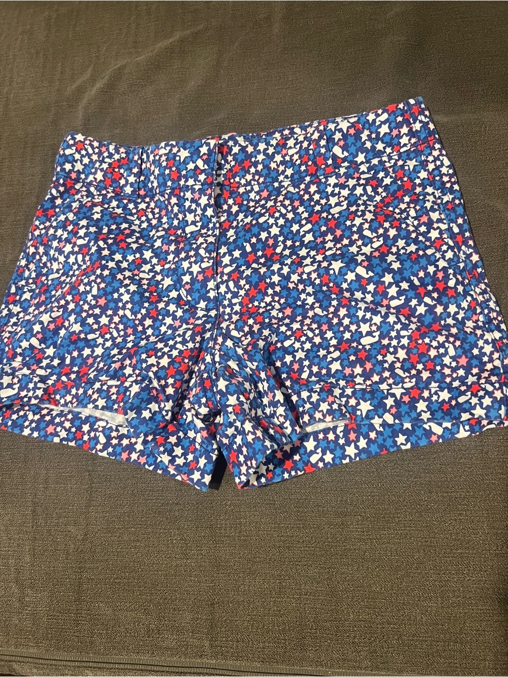 Vineyard Vines Red White & Blue Star-Print Jean Shorts